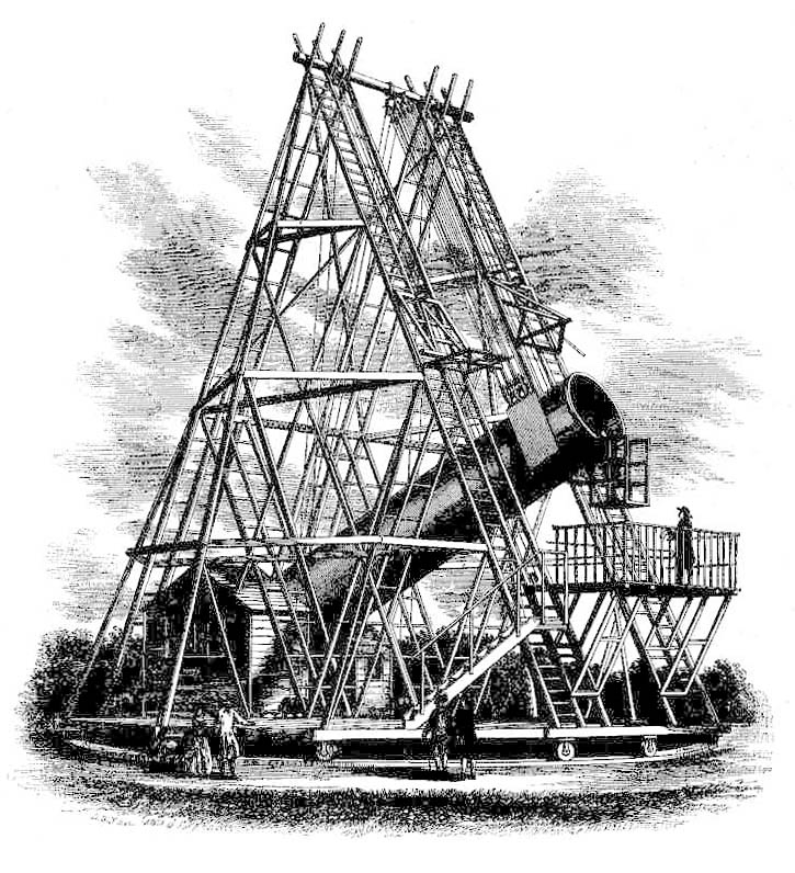 O telescópio de Sir William Herschel.