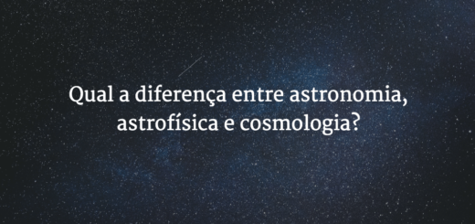 Capa do post com o título "Qual a diferença entre astronomia, astrofísica e cosmologia", com uma imagem de estrelas ao fundo.