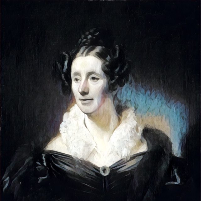 Imagem adaptada de uma pintura que representa o retrato de Mary Somerville
